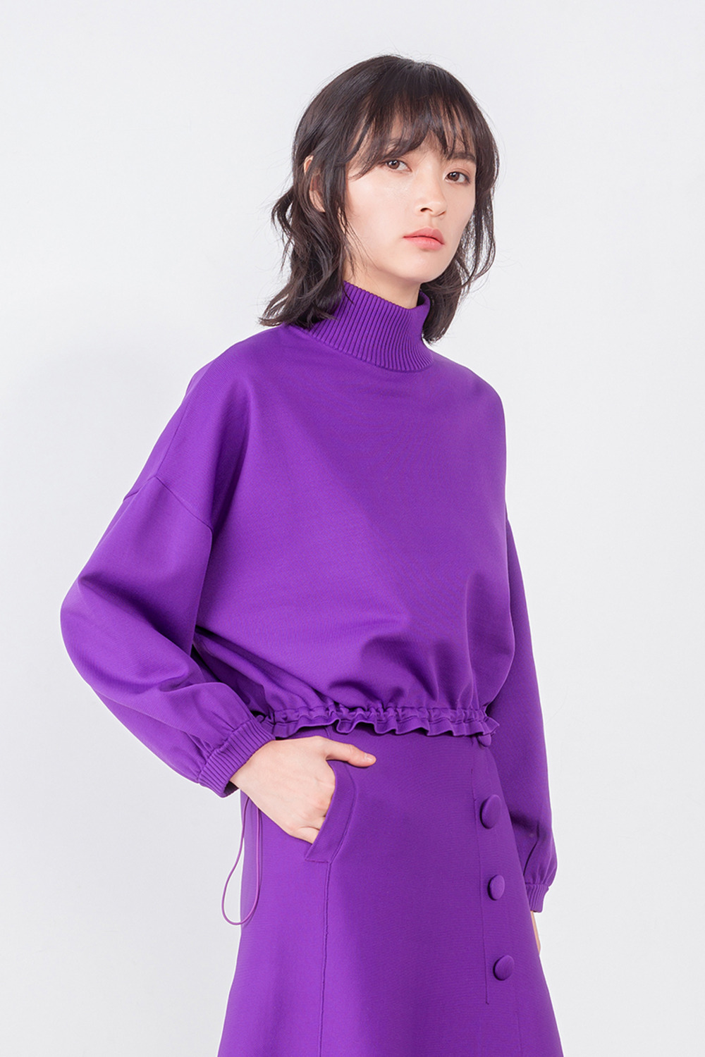 字母提花针织套头衫-8