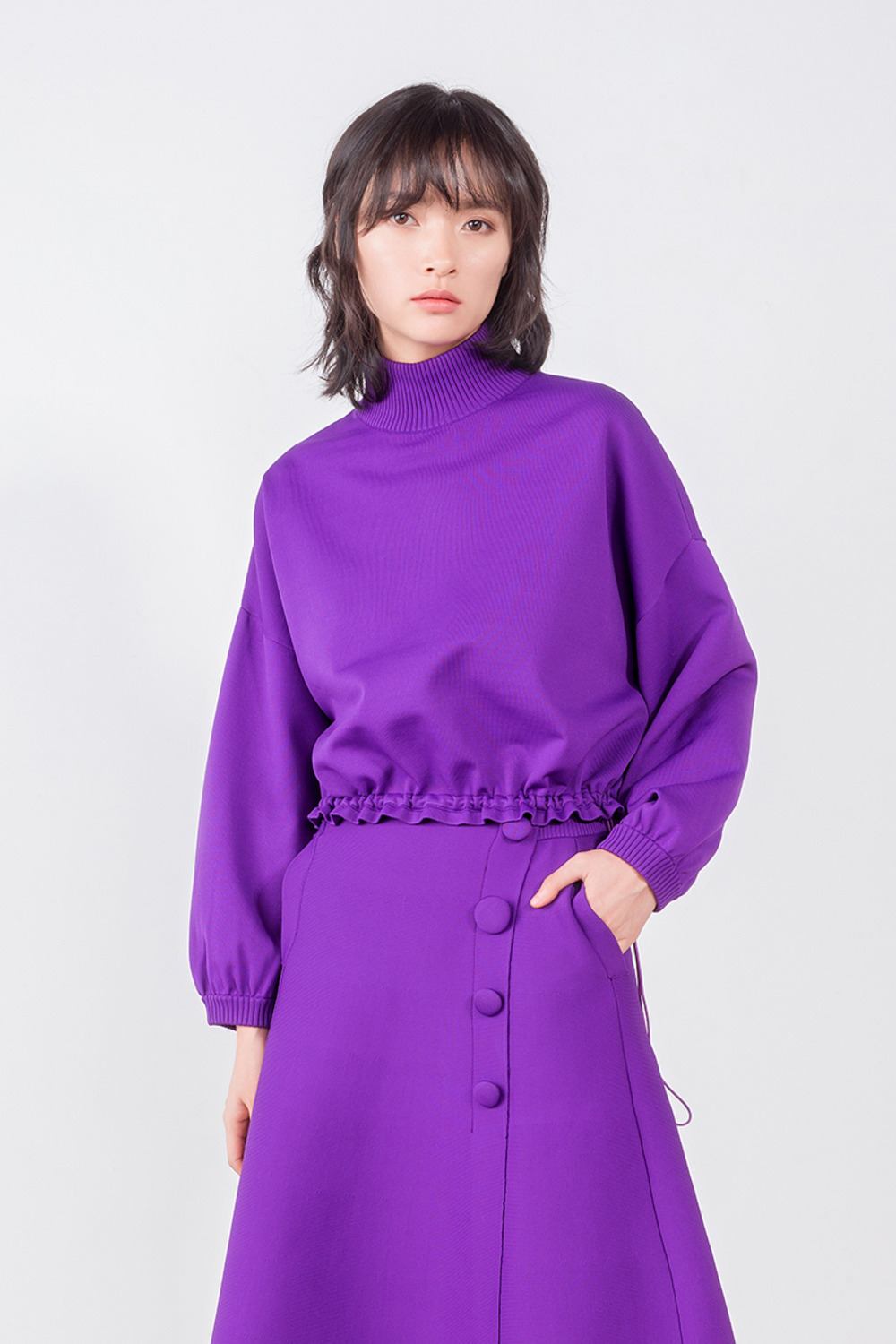 字母提花针织套头衫-2