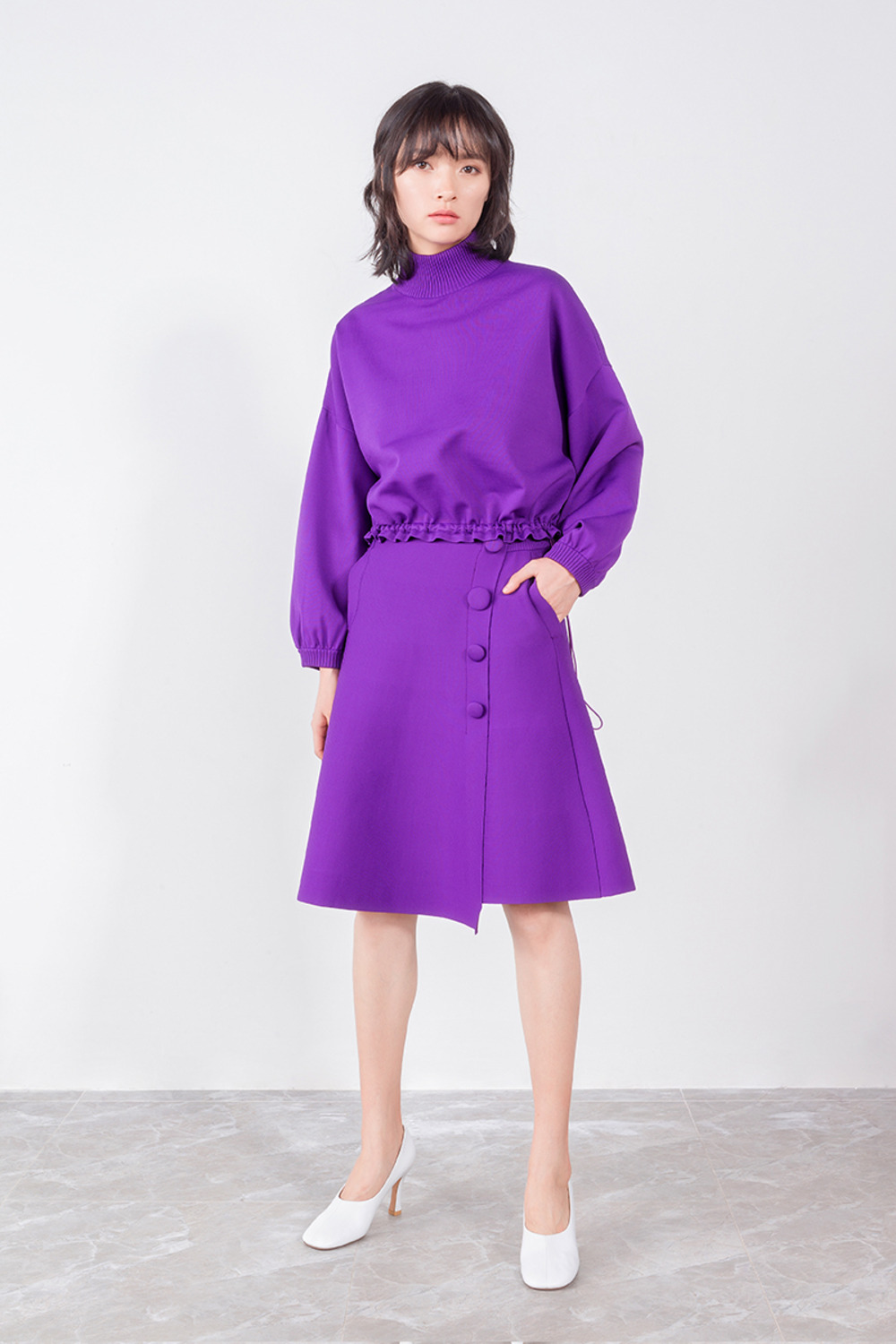 字母提花针织套头衫-12