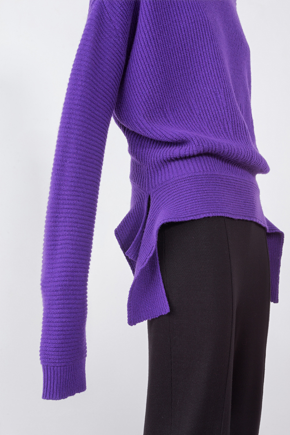 紫色圆领套头衫-2