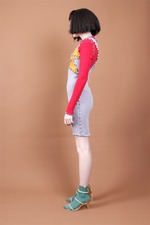 18AW合体拼色针织连衣裙