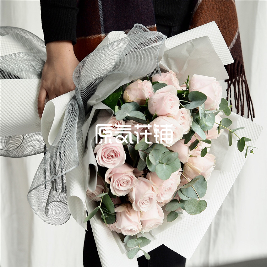 原气花铺-花店-上海-北京甜心--粉玫瑰花束-2