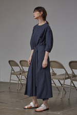 印花提花连衣裙