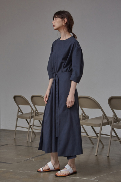 印花提花连衣裙