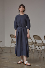 印花提花连衣裙