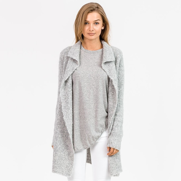 春装新款外搭宽松中长款毛衣外套