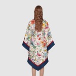 GG 刺绣蕾丝牛仔连衣裙