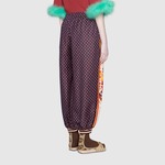 GG 刺绣蕾丝牛仔连衣裙