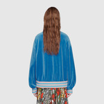 GG 刺绣蕾丝牛仔连衣裙