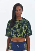 Pipit 短款扎染T恤 | 扎染黄