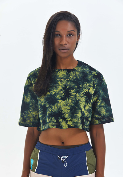 Pipit 短款扎染T恤 | 扎染黄