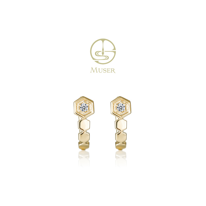 预售-基础百搭-六角独钻耳环