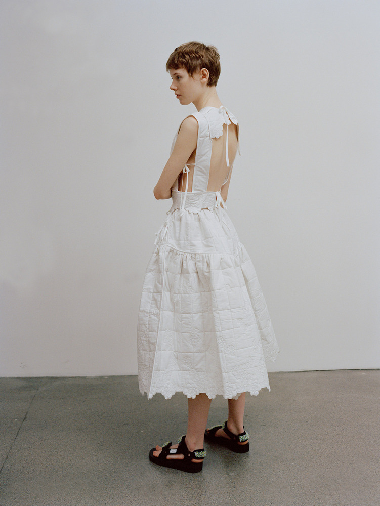 和服式短袖同系配色真丝连衣裙