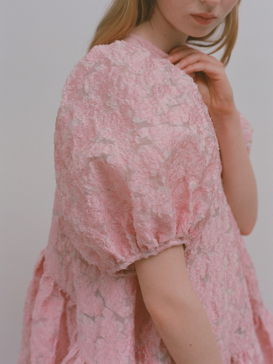 和服式短袖同系配色真丝连衣裙-2