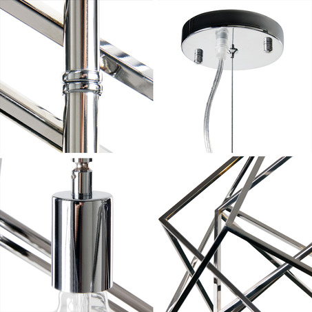 PENDANT LAMP DIAMOND 1 LIGHT SHINY CHROME 17300-3