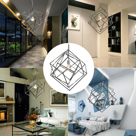 PENDANT LAMP DIAMOND 1 LIGHT SHINY CHROME 17300-2