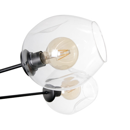 PENDANT LAMP LAURENZO 8 LIGHTS GREY + CLEAR GLASS-5