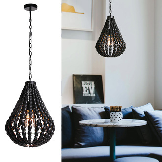 PENDANT LAMP DANILO 30 CM BLACK 16070A-B