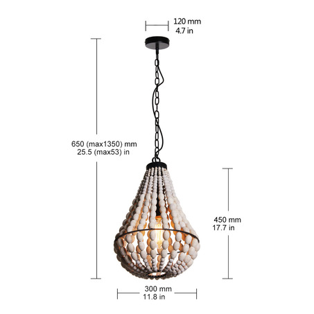 PENDANT LAMP DANILO 30 CM NATURAL 16070A-N-4