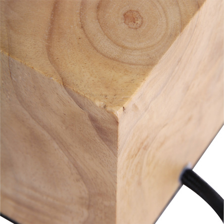 TABLE LAMP SWEDEN SQUARE 9.5X9.5 CM WOOD-6
