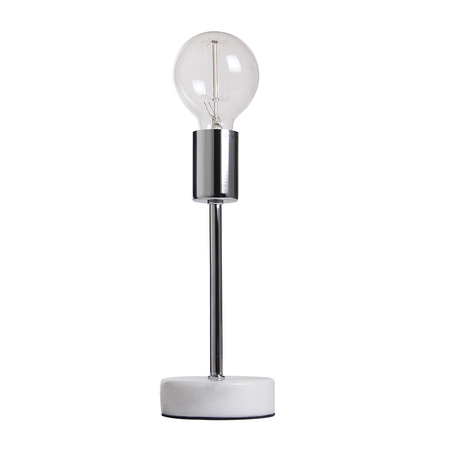 TABLE LAMP FINLAND Ø10 CM WHITE MARBLE BASE + SHINY CHROME-3