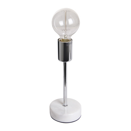 TABLE LAMP FINLAND Ø10 CM WHITE MARBLE BASE + SHINY CHROME-4