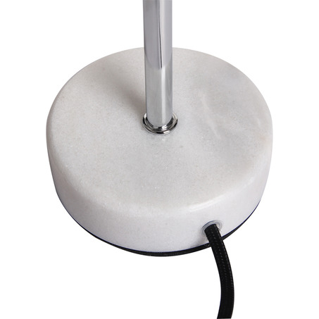 TABLE LAMP FINLAND Ø10 CM WHITE MARBLE BASE + SHINY CHROME-5