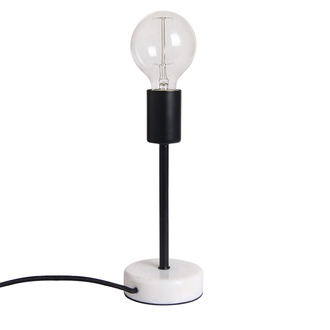 TABLE LAMP FINLAND Ø10 CM WHITE MARBLE BASE + MATT BLACK