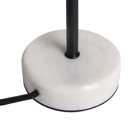 TABLE LAMP FINLAND Ø10 CM WHITE MARBLE BASE + MATT BLACK-1