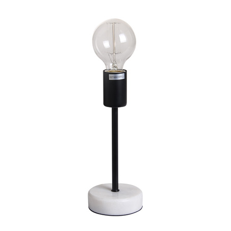 TABLE LAMP FINLAND Ø10 CM WHITE MARBLE BASE + MATT BLACK-4
