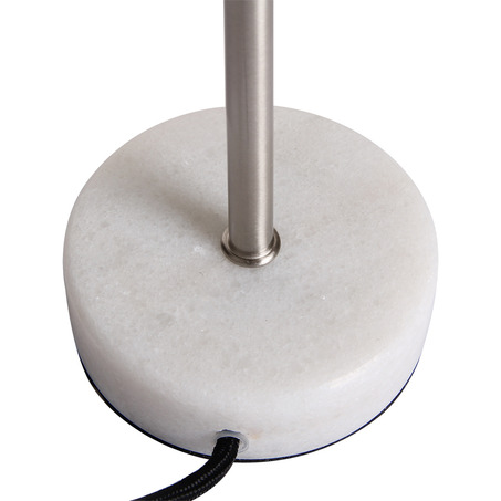 TABLE LAMP FINLAND Ø10 CM WHITE MARBLE BASE + NICKEL SATIN-4
