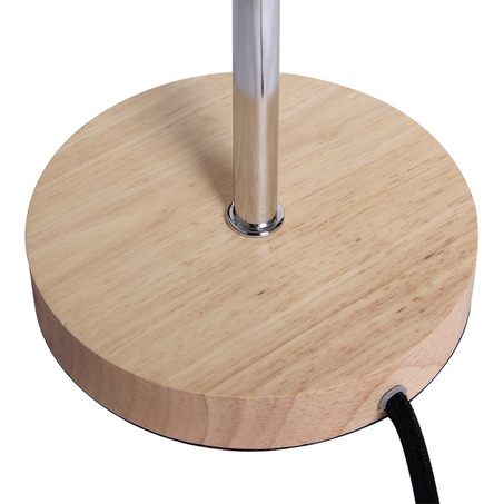 TABLE LAMP NORWAY 31.5 CM WOODEN BASE + SHINY CHROME-5
