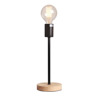 TABLE LAMP NORWAY 31.5 CM WOODEN BASE + MATT BLACK