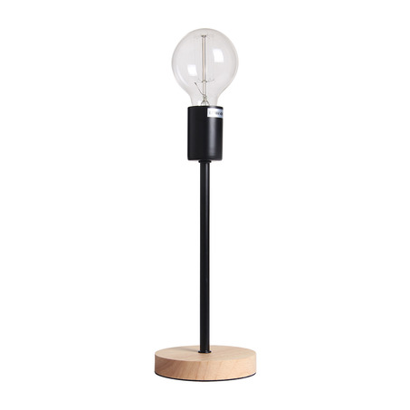 TABLE LAMP NORWAY 31.5 CM WOODEN BASE + MATT BLACK-2