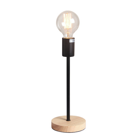 TABLE LAMP NORWAY 31.5 CM WOODEN BASE + MATT BLACK-5