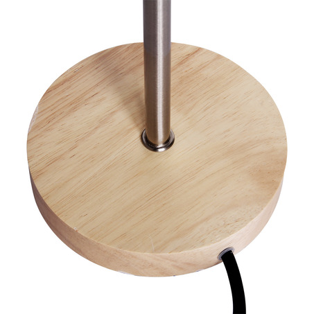 TABLE LAMP NORWAY 31.5 CM WOODEN BASE + NICKEL SATIN-5