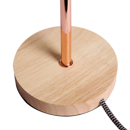 TABLE LAMP NORWAY 31.5 CM WOODEN BASE + COPPER-1