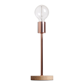 TABLE LAMP NORWAY 31.5 CM WOODEN BASE + COPPER