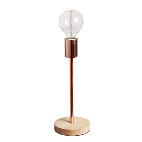 TABLE LAMP NORWAY 31.5 CM WOODEN BASE + COPPER-3