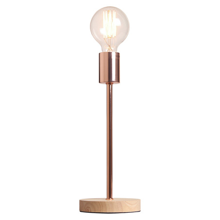 TABLE LAMP NORWAY 31.5 CM WOODEN BASE + COPPER-4