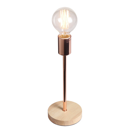 TABLE LAMP NORWAY 31.5 CM WOODEN BASE + COPPER-5