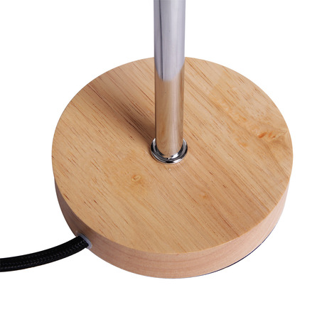 TABLE LAMP NORWAY 24.5 CM WOODEN BASE + SHINY CHROME-6