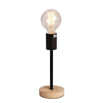 TABLE LAMP NORWAY 24.5 CM WOODEN BASE + MATT BLACK