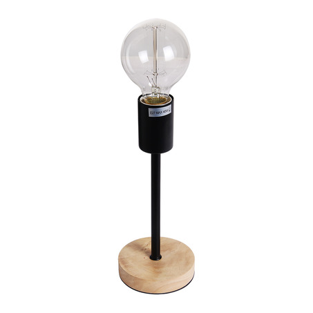 TABLE LAMP NORWAY 24.5 CM WOODEN BASE + MATT BLACK-4