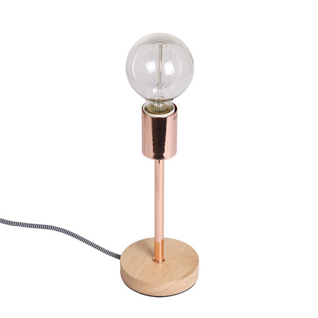 TABLE LAMP NORWAY 24.5 CM WOODEN BASE + COPPER-5