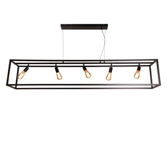PENDANT LAMP SVEN 5 LIGHTS MATT BLACK