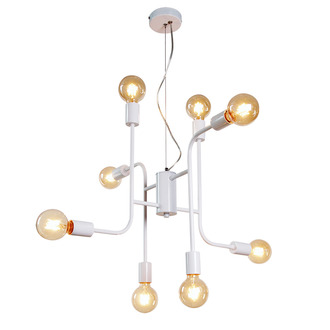 PENDANT LAMP BJORN 8 LIGHTS WHITE
