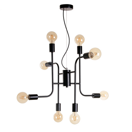 PENDANT LAMP BJORN 8 LIGHTS BLACK-5