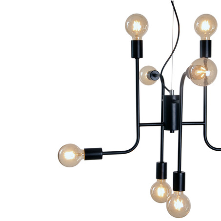 PENDANT LAMP BJORN 8 LIGHTS BLACK-6
