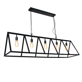 PENDANT LAMP VALERIO 5 LIGHTS BLACK